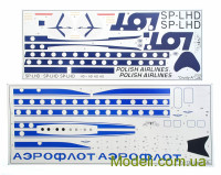 AMODEL 72249-01 Купить масштабную модель самолета Туполев Ту-134 LOT airlines, поздний