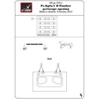 Armory PE7251c Фототравленные перископы для модели немецкого танка Pz.Kpfw. VG Panther