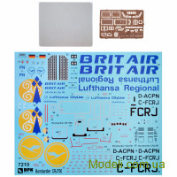 Big Planes kits 7214 Сборная модель 1:72 Bombardier CRJ-700 авиакомпания Lufthansa Regional