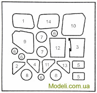 DAN models MS720004 Маска для модели вертолета Ка-50, Ка-50Ш (Zvezda)