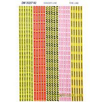 DAN models 35257 Материал для диорам из бумаги: полицейская лента, лента с надписью "опасно", пожарная лента
