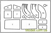 DAN models 35805 Маска для модели автомобиля Камаз-4310 (ICM)