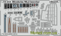 Фототравление 1/72 Blenheim Mk.I интерьер (Airfix)