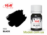 Акриловая краска ICM, черная