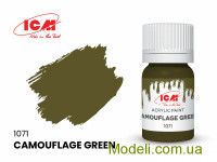 Акриловая краска ICM, камуфляжный зеленый