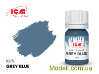 Акриловая краска ICM, серо-синий