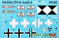 ICM 35104 Сборная модель 1:35 Немецкий бронетранспортер Sd.Kfz.251/6 Ausf.A с экипажем