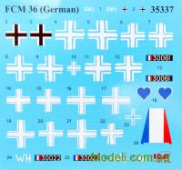 ICM 35337 Сборная модель 1:35 Французский легкий танк FCM 36 на службе Вермахта