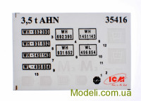 ICM 35416 Пластмассовая модель автомобиля Lastkraftwagen 3,5 t AHN