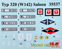 ICM 35539 Сборная модель 1:35 Тип 320 (W142) Седан с немецким штабным персоналом