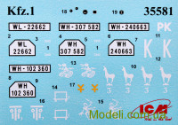 ICM 35581 Сборная модель 1:35 Немецкий военный автомобиль le.gl.Einheits-Car Kfz.1