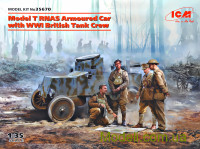 Бронеавтомобиль RNAS Model T с британским танковым экипажем (Первая мировая война)