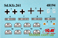 ICM 48194 Сборная модель 1:48 бронеавтомобиль радиосвязи Sd.Kfz.261, 2 МВ