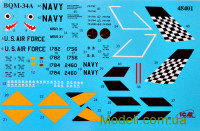 ICM 48401 Сборная модель 1:48 Беспилотная мишень BQM-34A (Q-2C) с тележкой