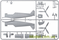 ICM 48805 Сборная модель 1:48 Bf 109F-4 с немецким наземным персоналом