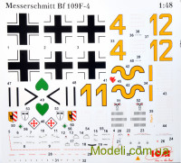ICM 48805 Сборная модель 1:48 Bf 109F-4 с немецким наземным персоналом