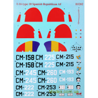 ICM D3202 Декаль для самолета И-16 тип 10 ВВС Испанской республики