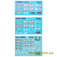 ICM DS3507 Сборная модель 1:35 3-т грузовые автомобили Вермахта (V3000S, KHD S3000, L3000S)