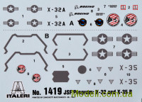 ITALERI 1419 Сборные модели 1:72 Перспективные ударные самолеты X-32A и X-35B программы JSF (две модели в коробке)