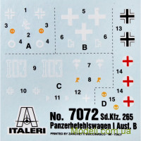 ITALERI 7072 Сборная модель 1:72 Бронеавтомобиль Sd.Kfz.265 "Panzerbefehlswagen"