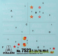 ITALERI 7523 Сборные модели 1:72 T34/76 мод. 1942 г., 2 шт.