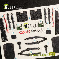 KELIK 35010 Декаль для модели вертолета MH-60L Black Hawk (интерьер), (Kitty Hawk)