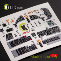 KELIK 48054 Декаль для модели самолета JASDF F-2B (интерьер), (Hasegawa)