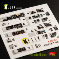 KELIK 48057 Декаль для модели самолета T-50 ROKAF (интерьер), (Academy)