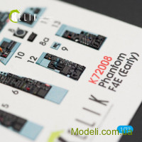 KELIK 72008 Декаль для модели самолета F-4E "Phantom II" (интерьер), (FineMolds)