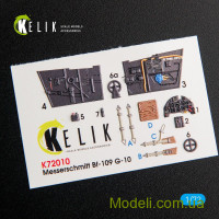 KELIK 72010 Декаль для модели самолета BF109-10G (интерьер), (FineMolds)