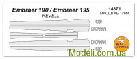 Маска для модели самолета Embraer 190/195 (Revell)