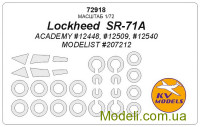 Маска для модели самолета Lockheed SR-71A + маски для колес (Academy, Modelist)