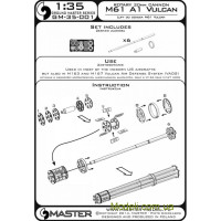 Master 35-001 Стволы к ротативной пушке M61 A1 Vulcan