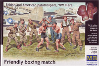 Британские и американские парашютисты / Friendly boxing match. British and American paratroopers