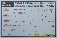 MINIART 35147 Збірна модель німецького армійського автомобіля L1500A (Kfz.70)