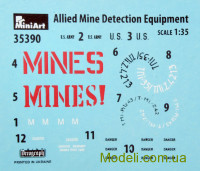MINIART 35390 Сборная модель 1:35 Снаряжение союзников для обнаружения мин