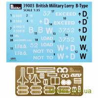 MINIART 39003 Сборная модель 1:35 Британский грузовой автомобиль Первой мировой войны B-Type