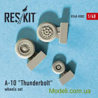 Reskit 48-0002 Смоляные колеса для самолета A-10 Thunderbolt