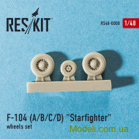 Reskit 48-0008 Смоляные колеса для самолета F-104 (A/B/C/D) Starfighter