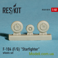 Reskit 48-0010 Смоляные колеса для самолета F-104 (F/G) Starfighter