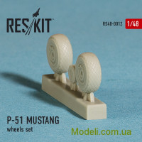 Reskit 48-0012 Смоляные колеса для самолета P-51 Mustang