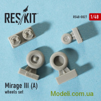 Reskit 48-0027 Смоляные колеса для самолета Mirage III (A)