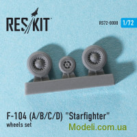 Reskit 72-0008 Смоляные колеса для самолета F-104 (A/B/C/D) Starfighter