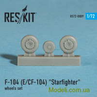 Reskit 72-0009 Смоляные колеса для самолета F-104 (E) и CF-104 Starfighter