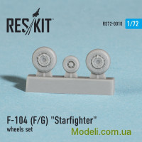 Reskit 72-0010 Смоляные колеса для самолета F-104 (F/G) Starfighter