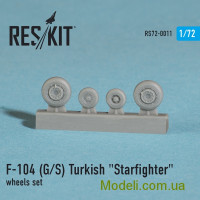 Reskit 72-0011 Смоляные колеса для турецких самолетов F-104 (A/B/C/D) Starfighter