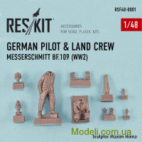 Reskit 48-0001 Немецкий пилот и обслуживающий персонал для самолета Messerschmitt Bf.109