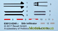 Revell 03612 Сборная модель 1:257 Космический корабль Sith Infiltrator