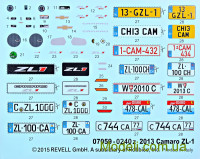 Revell 07059 Сборная модель автомобиля Camaro ZL-1