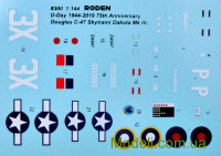 RODEN 300 Сборная модель 1:144 Военно-транспортный самолет Douglas C-47 Skytrain (Dakota MK.III)